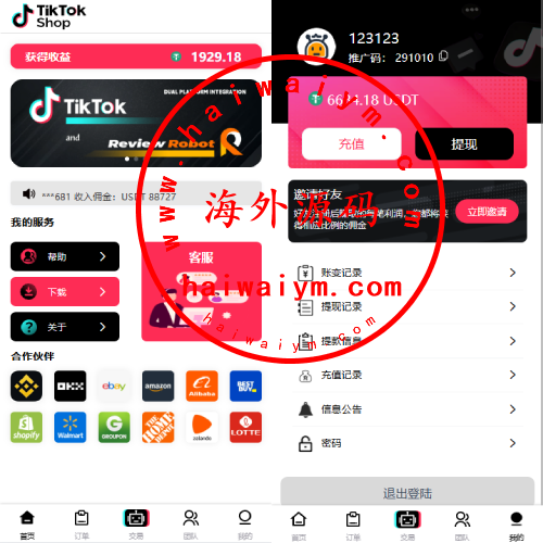多语言tiktok抢单/海外tiktok刷单/分组/打针/前端vue
