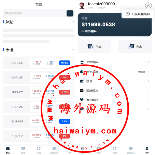 海外FX6系统/多语言外汇虚拟币合约交易/K线控制