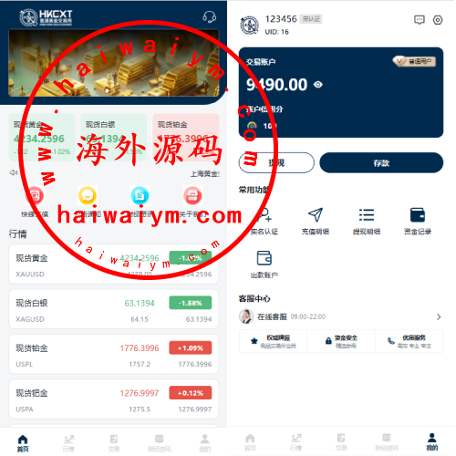 多语言黄金微盘系统/贵金属外汇交易/时间盘/前端uniapp